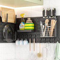 Support de panneau perforé à un niveau moderne et efficace Design peu encombrant pour armoire de cuisine, salle de bain ou salon à usage domestique
