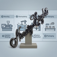 Faites votre propre emblème de voiture en plastique ABS chromé sur mesure Logo 3D Badge de voiture Autocollant de lettre chromé Emblème de voiture automatique personnalisé