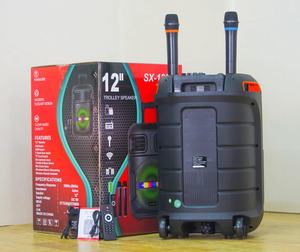 Subwoofer inalámbrico portátil para Exteriores de 12 pulgadas con diente azul, altavoz ligero con micrófono para fiesta, <span class=keywords><strong>DJ</strong></span>, Karaoke en casa, baile - Product Image 2