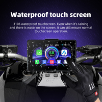 Écran d'affichage portable amovible de 5 pouces pour moto, sans fil, CarPlay, Android Auto, BT, DVR, navigation GPS pour moto