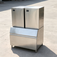 Machine à glaçons en cubes de type pulvérisateur 600 kg/24h, machine à glaçons industrielle commerciale avec glace purifiée pour restaurant, hôtel