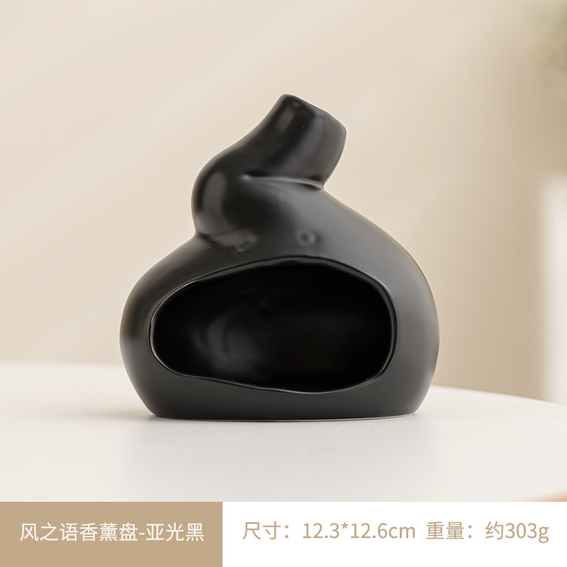 Language of the wind aromatherapy plate-matted black