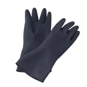 批发工业家用可重复使用的长黑色橡胶乳胶手套