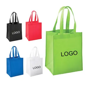 Shopping Tote Bag Custom Logo Print Supermarket ECO Reusable Shopping Tote Non Woven Bag