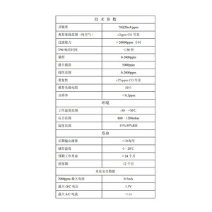 เซ็นเซอร์ก๊าซคาร์บอนมอนอกไซด์ DDS Gs4co 2H Gs4co HC การตรวจจับสิ่งแวดล้อม0 2000ppm - Product Image 1