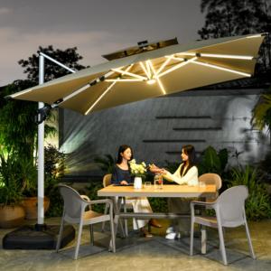 Mobili da giardino esterni <span class=keywords><strong>ombrellone</strong></span> a baldacchino antivento quadrato in alluminio pesante 3x3m 4m <span class=keywords><strong>ombrellone</strong></span> Cantilever Patio - Product Image 3