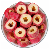 Baies d'aubépine lyophilisées, fruits d'aubépine séchés croustillants pour collation et matière première