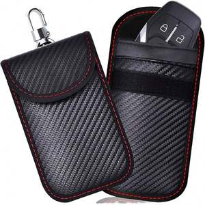 Protector de Llaves Compacto de Fibra de Carbono Faraday, Cartera para Llaves de Coche con Cierre y Bloqueo de Señal, Bolsa Faraday de Tamaño de Bolsillo - Product Image 3