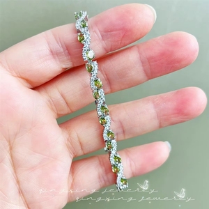 Gelang Wanita Qingxing Berlapis Zirkon AAA Perhiasan Modis Penjualan Langsung Pabrik WH112 Ungu - Product Image 2