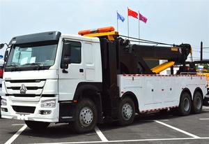 Camion lourd chinois de naufrageur de sauvetage routier des meilleurs <span class=keywords><strong>prix</strong></span> HOWO 8*4 50ton - Product Image 3
