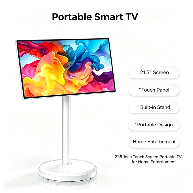 Factory Wholesale Portable Android Smart TV 21.5/24/27/32 Inch Touch Screen Rotatable Portable Television OEM ODM Bulk Supply