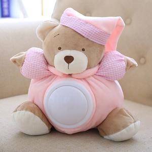 Di Notte dormendo Placare Orso Sveglio libero di trasporto di Luce <span class=keywords><strong>Musicale</strong></span> Peluche Molle Del Bambino Teddy Bear Toy Commercio All'ingrosso HA CONDOTTO LA Luce Rosa Teddy Bear Con canzone - Product Image 5