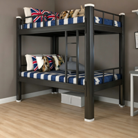 Lit superposé double en métal pour étudiants, lit superposé en fer pour dortoir, lit superposé double en métal pour adultes, lit double en métal pour chambre à coucher