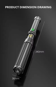กระบองป้องกันตัวข้ามพรมแดน ไฟฉาย LED สำหรับติดรถยนต์ ชาร์จผ่าน USB ใช้ภายนอกอาคาร พร้อมฟังก์ชั่นทุบกระจก - Product Image 3