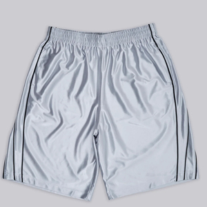 Shorts de basket amples vintage Vapor, streetwear, en maille polyester brillante argentée, shorts de sport personnalisables avec logo, shorts hip-hop pour hommes - Product Image 3