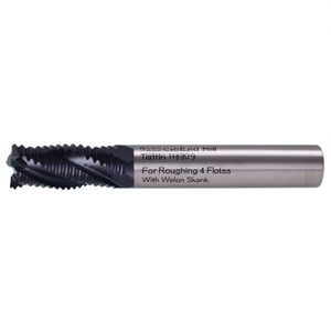 Fresa de extremo HSS-Co con recubrimiento TiAlN, helicoidal de 30 grados, 4 filos para desbaste con vástago Weldon - Product Image 2