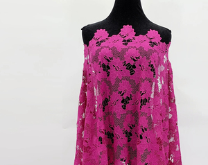 Fushia <span class=keywords><strong>Guipure</strong></span>/cordino in pizzo per festa nuziale tessuto di pizzo ricamato - Product Image 2