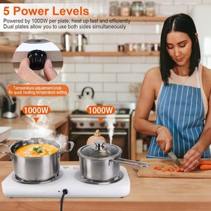 Cuisinière électrique de haute qualité à 2 brûleurs 2000 W, plaques chauffantes pour la cuisine à domicile, appareils de cuisson 220 V/110 V - Product Image 4