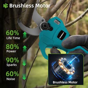 Sécateur électrique sans fil rechargeable 45 mm à 2 vitesses, cisaille de jardinage pour branches d'arbres, compatible avec <span class=keywords><strong>batterie</strong></span> <span class=keywords><strong>Makita</strong></span> - Product Image 2
