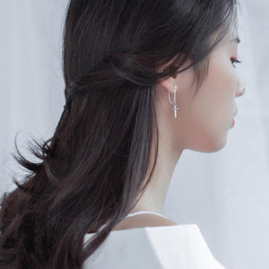 ต่างหูหมุดเงินสเตอริ925สำหรับผู้หญิงเครื่องประดับงานแต่งงานแฟชั่นแบบเรียบง่ายอุปกรณ์เสริมน่ารักสำหรับงานเลี้ยงครบรอบการหมั้น - Product Image 4