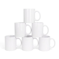 Mug à café en céramique à sublimation vierge LingHui 11oz/15oz - Personnalisable pour les voyages et la rentrée scolaire