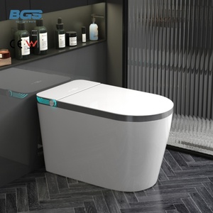 <span class=keywords><strong>WC</strong></span> intelligent à poser au sol à haute efficacité avec chasse d'eau assistée par air, offre un lavage féminin doux et une fonction bidet puissante - Product Image 1