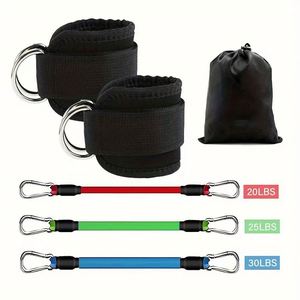 Ensemble de bandes de résistance avec sangles de cheville pour entraînement fitness, équipement d'exercice, poids de cheville, bande élastique de yoga pour homme et femme en salle de sport - Product Image 4
