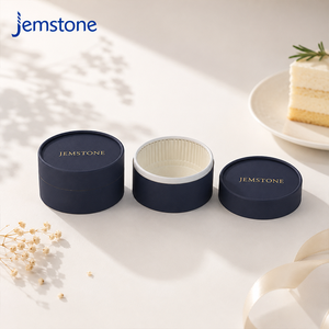 Emballage cylindrique personnalisé résistant au four pour boîte à gâteau basque rond, tube en carton recyclable estampé à chaud, tube en papier - Product Image 3