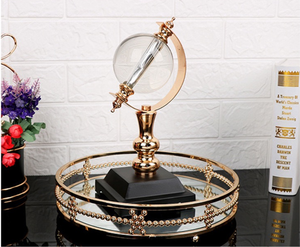 Adornos decorativos de metal para el hogar, bola de cristal, globo telluriano, decoración de mesa, modernos y lujosos - Product Image 6