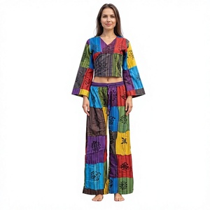 Nuevo Conjunto Casual de Verano para Mujer, Estilo Vintage, de Algodón con Parches, Lavado, Transpirable, Ecológico y de Alta Calidad - Product Image 1