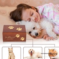 Urna Funeraria de Madera para Mascotas, Modelo WC7, para Gatos, Perros y Animales Pequeños, Caja para Cenizas, Hecho en China