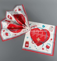 Serviettes en papier Airlaid pliées de luxe 32*32cm, douces et absorbantes, pour les fêtes