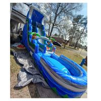 Toboggan aquatique gonflable de 19 pieds, toboggan gonflable humide et sec pour intérieur/extérieur, taille personnalisée en PVC pour utilisation en parc aquatique
