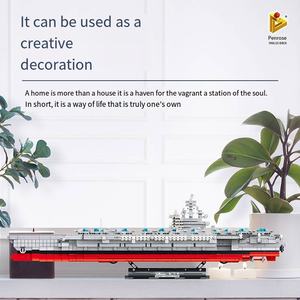 2023 baru Panlos 637009 Model kapal perang mewah seri mainan interaktif militer blok bangunan kapal perang USS Diy - Product Image 6