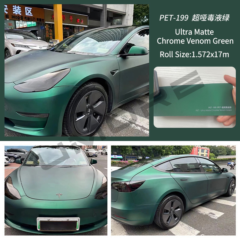 PET--Chrome ultra mat Chrome Venom vert
