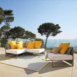 Chaise longue de piscine d'hôtel moderne, mobilier d'extérieur, lit de soleil pour villa de plage, lit de soleil en corde, balcon, salon, chaises longues écologiques et durables - Product Image 5