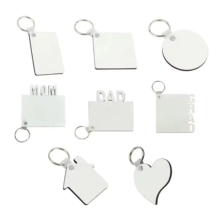 Big Sale Warehouse Clearance Sublimation Blanks Mdf Fam Round House Square  Heart Mom Dad Grad Keychain - Buy Sublimation Blanks Mdf Heart