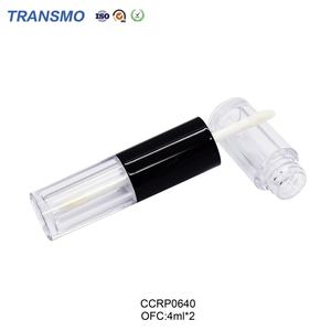 Tube personnalisable double embout pour crayon à lèvres et gloss 2*4ml, emballage cosmétique noir transparent avec design pour eye-liner - Product Image 4