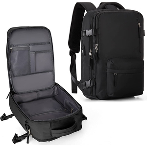 Laptop Work Business <b>Backpack</b> for Unisex Expandable High Quality Polyester Carry-On <b>Flight</b> Approved - Product Image 1