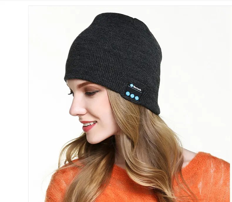 wholesale manufacture high quality unisex outdoor winter hat wireless bluetooth beanie earphone music beanie hat for woman