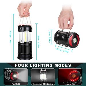 Lanterne de <span class=keywords><strong>camping</strong></span> LED 2 en 1 rechargeable par USB et alimentée par batterie pour le <span class=keywords><strong>camping</strong></span> et les voyages en voiture, <span class=keywords><strong>accessoire</strong></span> d'éclairage de tente extérieure - Product Image 4