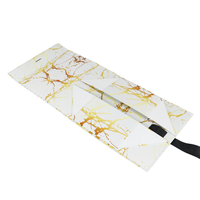 Boîte cadeau pliable magnétique haut de gamme en carton écologique avec design marbré gaufré personnalisé, finition mate et doublure en éponge pour