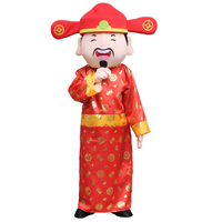 Nouvel an dieu de la richesse mascotte Costume nouvel an chinois dieu de la Fortune Costume Caishen vêtements