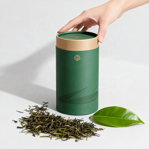 Tube en carton kraft rond personnalisé avec logo, qualité alimentaire, pour feuilles <span class=keywords><strong>de</strong></span> thé vert et noir, poudre <span class=keywords><strong>de</strong></span> café, avec couvercle scellé en aluminium - Product Image 2