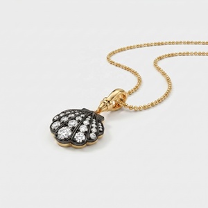 Pendentif en argent sterling 925 plaqué or 18 carats avec zircon cubique - Product Image 2