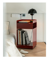 Petite table d'appoint nordique moderne avec rangement amovible Support de rangement de chevet créatif pour chambre ou salon Armoire étroite