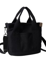 Bolso de mano de gran capacidad para mujer sencillo que combina con todo, nuevo bolso de mano pequeño Bento de lona de primavera y verano con cierre de cremallera