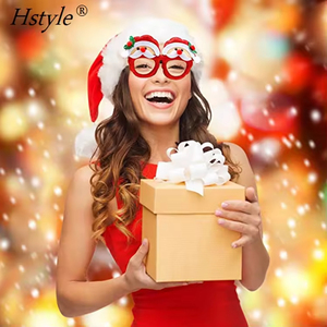 Hstyle enfants noël élégant lunettes fantaisie lunettes cadres drôle lunettes noël Photo stand accessoires fête fournitures décoration - Product Image 3
