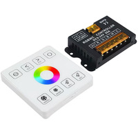 Variateur de lumière LED à écran tactile DC5V/12V/24V, contrôleur sans fil RF 2.4G 30A 50A pour bande LED monochrome/CCT/RGB/RGBW/RGBWC