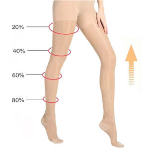 Collants de compression transparents sans couture de haute qualité OEM pour femmes, taille unique, bas/collants pour varices, longueur cuisse - Product Image 1